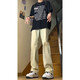 
Jian Xingheng American retro jeans men's spring and autumn new straight slim fit micro-flare high street vibe pants men's casual trousers DDD-686 retro blue 3XL 160-180Jin [Jin equals 0.5 kg]