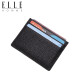 ELLEHOMME men's business fashion card holder ultra-thin mini card holder multi-card slot cowhide bank card holder card holder ED786504040 black