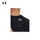 安德玛（UNDERARMOUR） 官方背心夏季跑步篮球足球健身服训练服上衣透气无袖T恤运动男装 1377290-001黑色/柔软舒适/强森 2XL