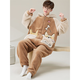 Shantoulin Village Shark Herren Herbst und Winter Großgröße einteiliger Pyjamas 2024 Teenager Plüsch verdickte Korallenfell Heimkleidung ypf einteilig 3894 grüner Panda M Größe 160c/95jin [Jin gleich 0,5 kg]