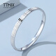 TTMIX frosted pt950 platinum bracelet for women, platinum bracelet, simple platinum bracelet, concubine bracelet, birthday gift, 56mm, one bar, weight 19.89g, width 5.5mm, if the weight is more, the less will be added.