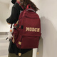 Doublestar schoolbag junior high school girl high school college student backpack backpack trend large capacity sports simple computer bag red with duck pendant