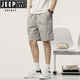 Jeep Spirit Shorts de cinco puntos para hombres Summer 2025 Nuevo algodón delgado de algodón suelto Sports Retrase Pantalones informales Nuevos hombres 9224 Caki L