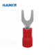 Huijun cold-pressed terminal fork-shaped U-shaped Y-shaped pre-insulated terminal block SV terminal (0.5-1.5mm) red SV1.25-3 (1000 pieces)