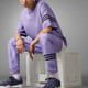 Adidas Clover T-shirt à manches courtes pour hommes 2025 Été Nouvelles vêtements de sport lâche rond coule décontracté à épaule basse supérieure demi-manche coton pur hr3291 violet s