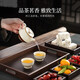 Qixuanyuan stove tea making tools bamboo tea set tray simple home office tea tray compartment storage snack snack tray