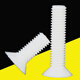 Tornillo plano resistente a la corrosión XMSJPP M6-M10 Crossunk Condado ácido aislante-alcali-alcali pp perno de tornillo M5*12200 piezas