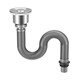 Kitchen sink drain pipe accessories wash basin sink mop pool drain pipe drain deodorant set steel wire shaped drain pipe