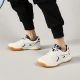 Pull back table tennis shoes 2022 spring sports shoes for men and women couple models low top breathable mesh table tennis shoes badminton shoes soft bottom shock absorption/103HC white dark blue 41/standard size
