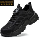 HUADUCK high-end light luxury labor protection shoes, anti-smash, anti-puncture, insulated 6KV wear-resistant, comfortable and safe black white breathable lightweight black 43