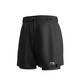 Li Ning (LI-NING) swimming trunks men's loose anti-embarrassment swimsuit suit amphibious black short-sleeved two-piece set 07-25 XXL