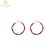CHOMEL KINSEY Red New Year Large Hoop Earrings 2025 New Trendy Temperament Earrings Women's Niche Light Luxury High-end Ear Jewelry Red Twist Earrings (4cm)