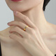 Ming brand jewelry pure gold gold crushed ice ring gift for women AFM0318 labor cost 300 pure gold ring No. 10 about 3.84 grams