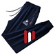 Le coq sportif French big cock casual sports pants for men in spring, autumn and winter new fashion versatile running leggings long pants navy plus velvet flat-footed sweatpants red and white three stripes L size recommended 120-140Jin Jin equals 0.5 kg