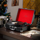Berühmter Schauspieler M008 Vintage Phonograph Retro Vinyl Record Player Audio Wohnzimmer Europäischer Haushaltsrekordspieler Wireless Bluetooth Dai Black