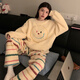 Außerdem Korallenvelvet -Pyjamas für Frauen im Herbst und Winter 2024 neues Winter Smiley Face plus Samt verdickte Flanellwinter -Heimkleidung 5008 Heiles Lächeln m