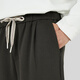 Pantalones casuales de pierna ancha con una pierna ancha 2025 Nuevos pantalones rectos sueltos contra los pantalones fáciles de mantenimiento CLB4870M Castaño Brown M