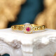 Hongtiancheng S925 oval ruby ring holiday birthday gift for girlfriend live mouth adjustable