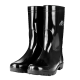[Special industrial and mining boots] Rain boots for men, men's mid-tube men's plus velvet detachable tendon soles for adults, non-slip and wear-resistant high-top plus velvet rubber shoes, white food factory low-cut water shoes for men and women, black mid-tube tendon soles 20239