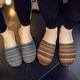Sandalias de lino Ximulai Sandalias para mujeres Lino de algodón masculino Baotou Zapatos de casa de pareja japonesa Four Seasons Summer Baotou Red 37-38 Tamaños