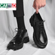 Cartelo Lederschuhe Herrenleder Big Head Derby Herrengeschäftsforum All-Match Brock Dicke Sohle Low-Top Martin Boots Black 6623 Vier Seasons Modell 38 Standard Lederschuhgröße