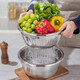 Kangbach stainless steel household vegetable basin drain basket drain fruit basin rice sieve basin drain basin and basin seasoning basin