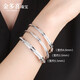 Jin Duoxi Jewelry Platinum Bracelet Women's Platinum Bracelet pt950 Love Journey Bracelet Semi-solid Oval Concubine Bracelet 54mm Approximately 8-8.2 grams Approximately 3.5mm