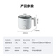 Midea electric cooker, electric hot pot, small electric cooker, dormitory small pot, student dormitory all-in-one instant noodles, small hot pot, multi-functional pot 1.7L small electric cooker for 1-2 people XZE1612