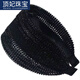DING FEI middle-aged and elderly headbands, wide-brimmed, simple, toothed, non-slip hairpins, temperament, hollow hairbands to cover gray hair and broken hair, women's black-leaf pattern headbands A27-109