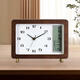 Hanshi (Hense) solid wood table clock creative desktop clock perpetual calendar table clock placement home quartz clock HD76 small quartz