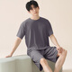 Cotton Thirteen [Ice Silk Cool Feel] Men's and Women's Pajamas Couple Style Summer Thin Short-Sleeved Shorts Can Be Weared Outside Home Set