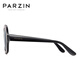 帕森（PARZIN） 偏光太阳镜女 复古板材驾驶镜女大框修脸潮墨镜 9740 黑框黑灰片