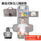 CLCEY hanging newborn diaper pad portable waterproof multi-functional baby diaper changing pad with wet wipes washable gray