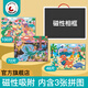 Miaowaer Magnetic Photo Frame Puzzle Großes Flachpuzzle für Kinder über 3-6 Jahre alt, magnetisches Magnetwagen-Puzzlespielzeug [3 Fotos Kombination] 3 Fotos * 100 Stück + 1 Bodenrahmen