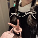 捷懿亮晶晶闪钻蝴蝶结发夹新娘头饰结婚婚纱发饰丸子头顶夹2024新款 1个装【爆闪蝴蝶结发夹】