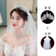 First encounter with crown veil tiara, bridal hair accessories, proposal, certificate, wedding diamond gift box set, crown wedding dress for women, adult crown veil gift box