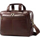 Samsonite luxury fashion brand men's portable shoulder bag business briefcase computer bag 845657 BJ Brown Leather