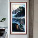 画中画 入户玄关装饰画竖版过道山水画风景进门中式壁画走廊尽头挂画 泰山日出-1048 实木框-240*120cm-带有机玻璃