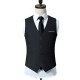 Zuosike Men's Suit Vest Korean Style Slim Vest Autumn Thin Trendy Casual Style Small Vest Men Gray Four Buttons 2XL (130-145Jin [Jin equals 0.5 kg])