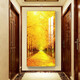 Mudianxing light luxury modern entrance entrance entrance entrance decoration painting at the end of the corridor, Golden Avenue hanging paintings, high-end sense of entrance entrance entrance entrance corridor mural 15686-2 90*180cm pearl black frame crystal porcelain inlaid diamonds