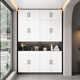 White taro balcony storage cabinet storage household large-capacity storage cabinet sun protection storage cabinet wall-mounted storage cabinet shoe cabinet custom-made two doors high 180 wide 60 deep 40 (installation included) Hollow style