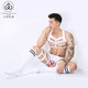 Sexy pajamas, men's underwear, tights, waiters, nightclub party performance clothes, one-piece SM uniforms, tempting men, long lace bathrobe + thong suit 21 black