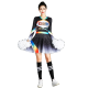 逅枫新款健美操啦啦操表演服装演出服健美赛服中小学啦啦操服 6913#女 XL