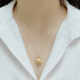 Xuanxian basic gold pearl South Sea sea gold bead pendant Philippine thick gold gold bead necklace 9-10mm bright and flawless