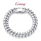 GsunG Platinum Bracelet Men's PT950 Solid Horsewhip Tank Bracelet Atmospheric Platinum Men's and Women's Cuban Bracelet Clasp Customized Products Contact Customer Service