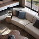 
TAZA sofa Italian minimalist fabric sofa Villa whole house matching living room series Light luxury module sofa combination Top Notch fabric VIP module 4 foot pedal V-class full leather