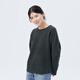 Siqin (Siqin) 2023 Herbst Frauen dunkelgrün 100% Wolle Jacquard Round Hals Pullover Strickpullover B dunkelgrün L