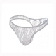 European and American cross-border men's lace thong sexy underwear cross-border sexy underwear transparent men's T S white