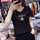 
LOVER RUCCI pure cotton shoulder short-sleeved V-neck T-shirt women's 2025 summer new loose slimming basic white half-sleeved top V-neck KC698 white L