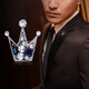 Dijing Herren Brosche Set Vatertagsgeschenkgeschenk Mode Femalepaar Retro-Brüste High-End-Corsage für Dad älteste Crown Brosche-Ruan Blue X46